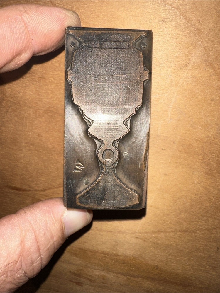 Printing Block “ Unknown Image Trophy?? “ Type Cut Block