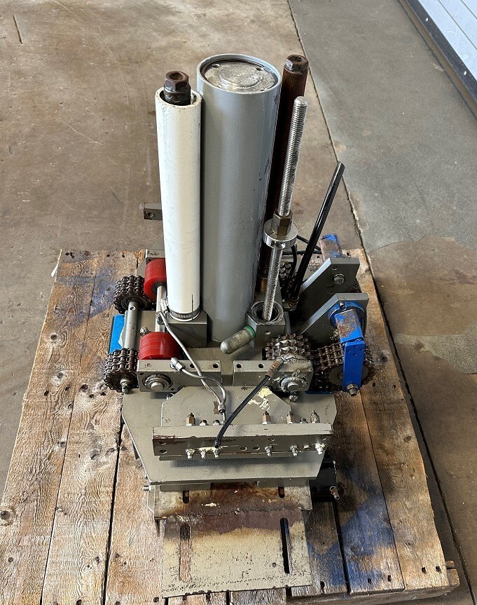 Meyer / Hamrick Case Packer Lift Table with Powered Discharge, Packer Machinery