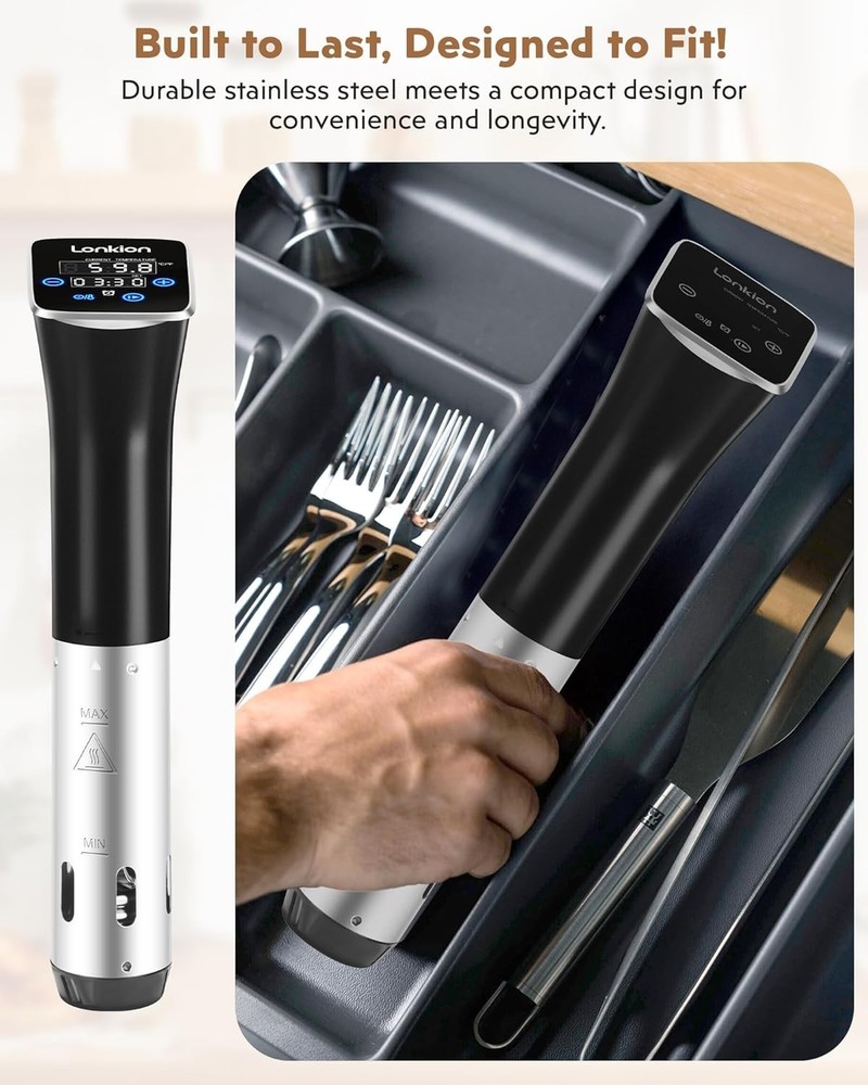 Sous Vide Cooker 1100W Immersion Circulator Temp Control IPX7 Kitchen