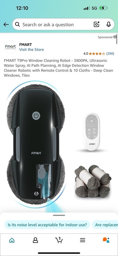FMART T9-Bla Window Cleaning Robot - NoRemote