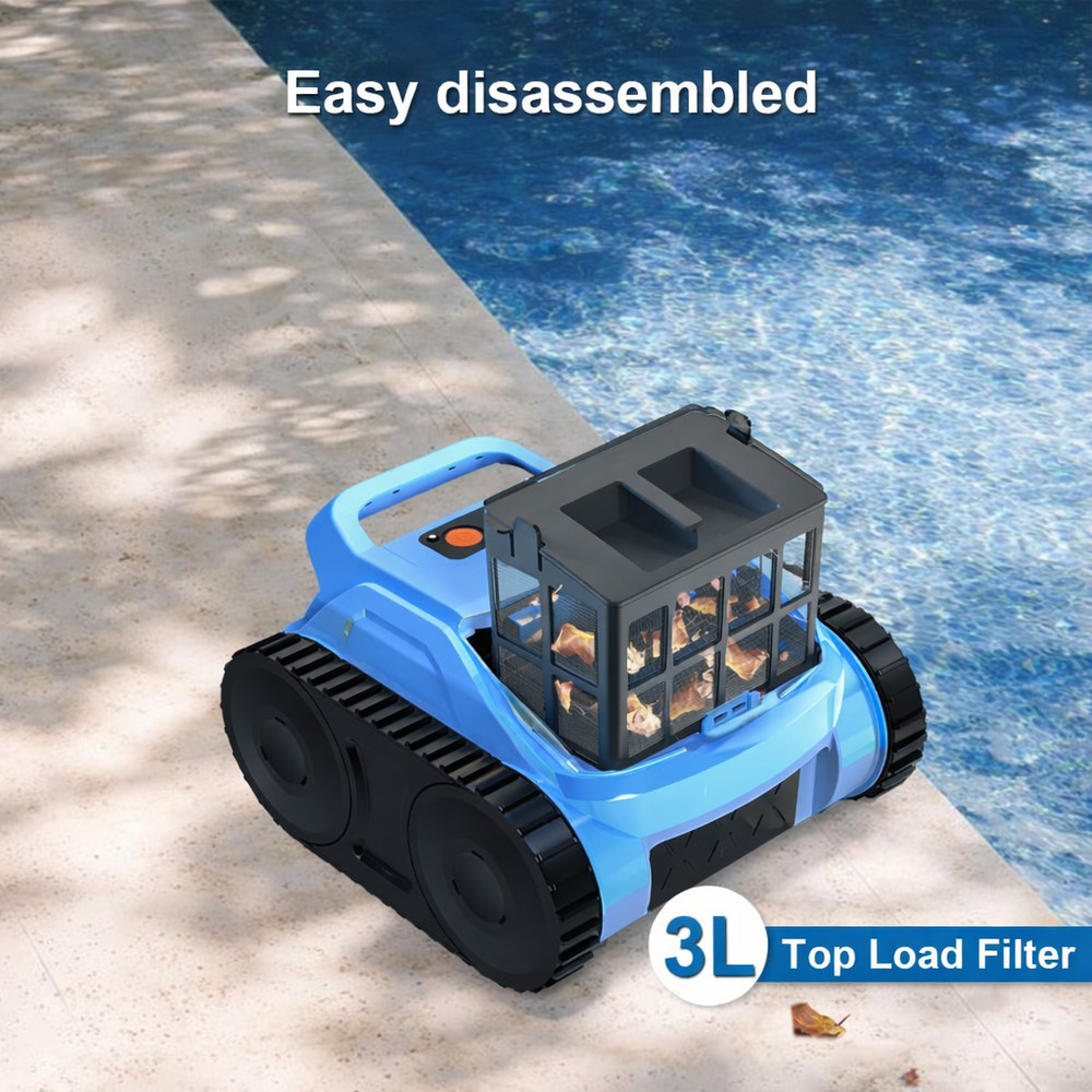 Automatic Robotic Pool Vacuum Cleaner Wall Climbing Scrubber Inground Pool