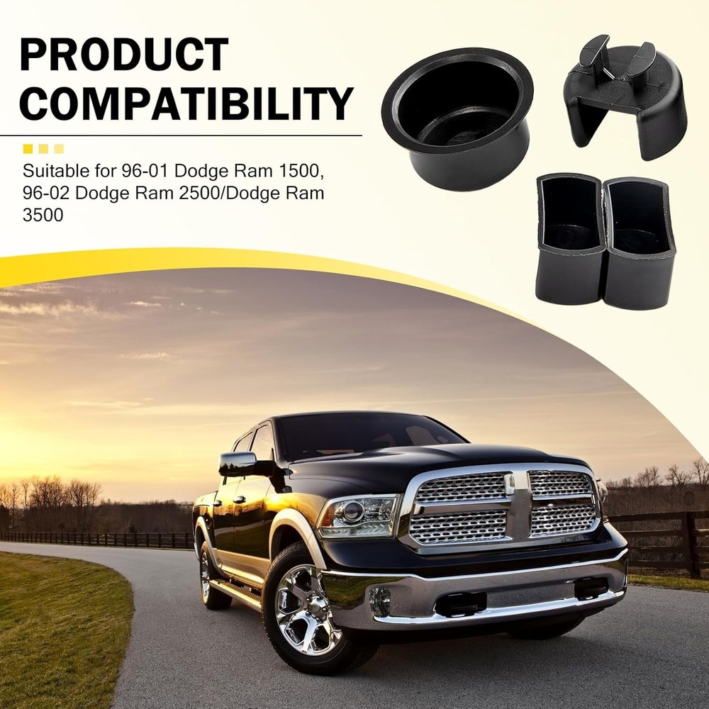 4 PCS Tailgate Hinge Pivot Bushing, ABS Rust-Proof Insert for Left Right Beds an