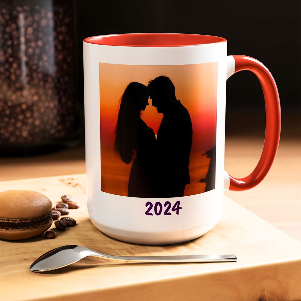Personalized Custom Text or Photo Ceramic Coffee Mug Both side Printed 11oz 15oz
