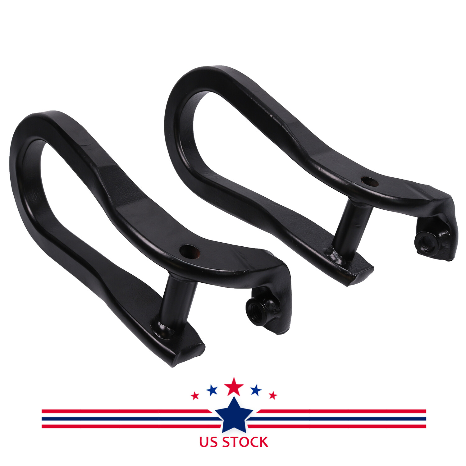 Pair Black Tow Hooks Kit 84072464 For 2015-2019 Silverado Sierra 2500HD & 3500HD