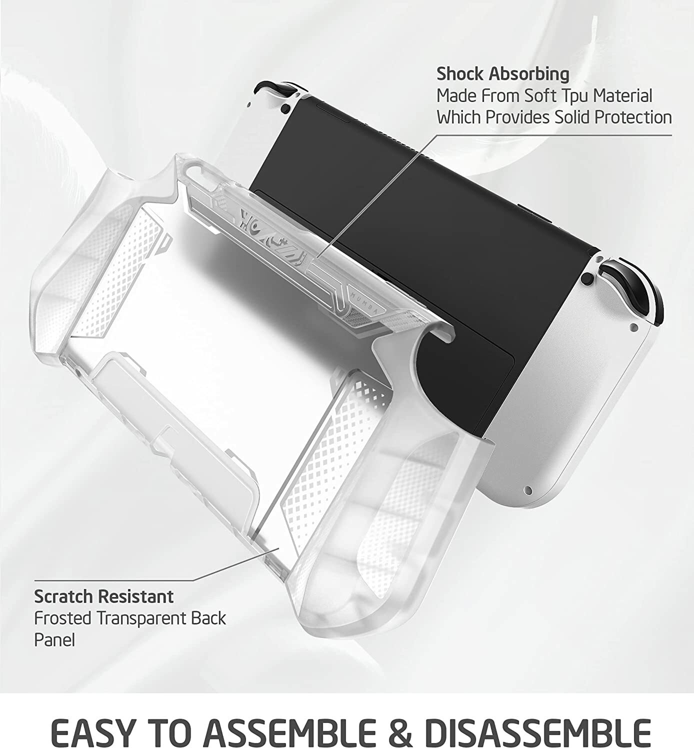 Mumba Dockable Case For Nintendo Switch OLED 2021 Console JoyCon Grip Case Cover