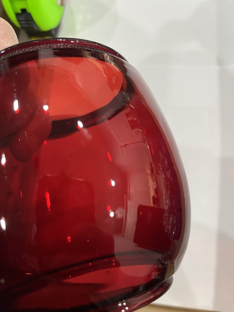 4" Red Glass Replacement Globe for Barn or Railroad Lantern
