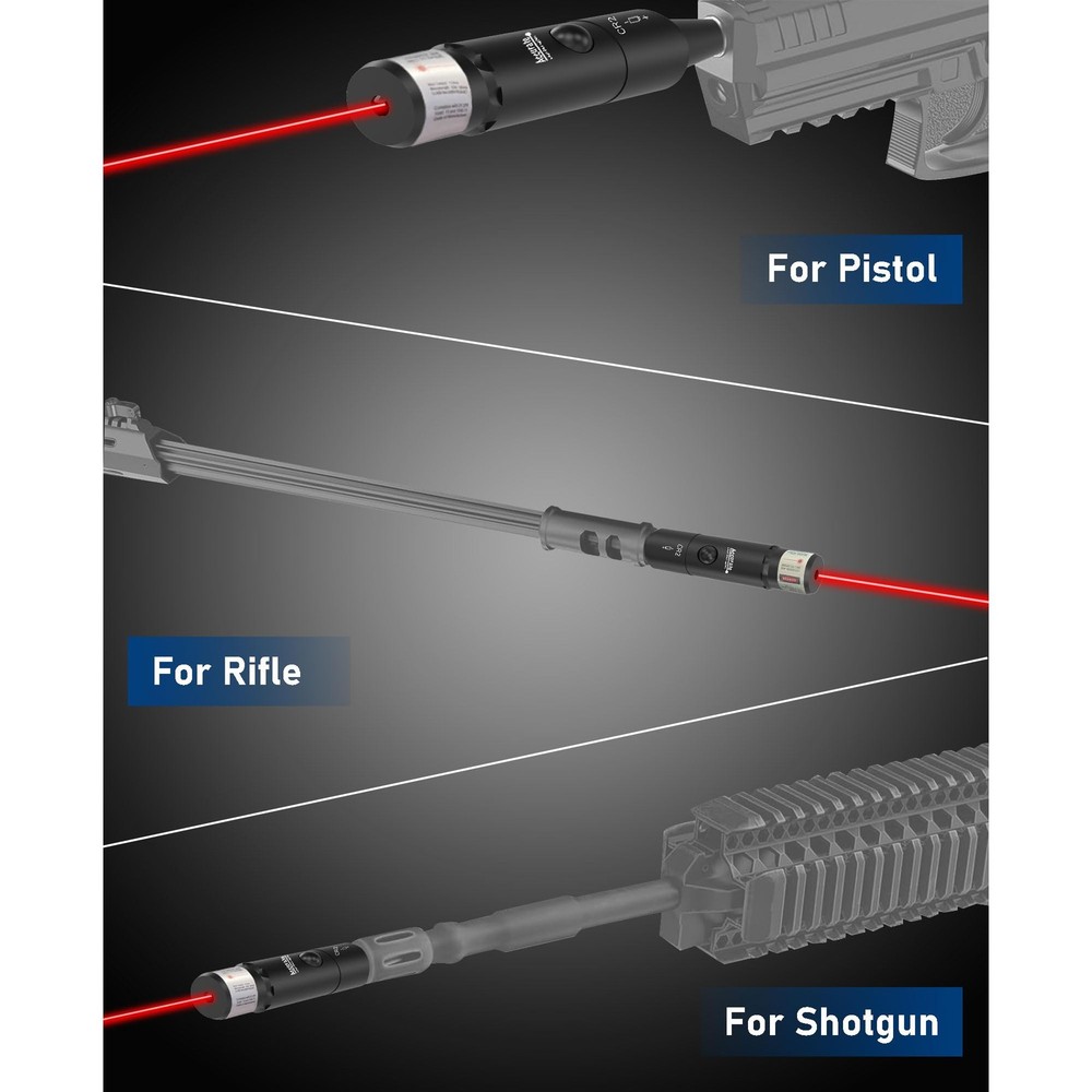 UUQ Professional Laser Bore Sight Kit with Button Switch,Red Red