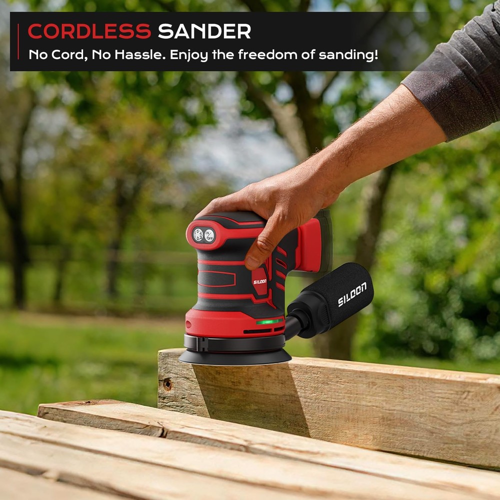Cordless Random Orbital Sander Compatible for Mik 18V Max, 5-Inch Brushless E...