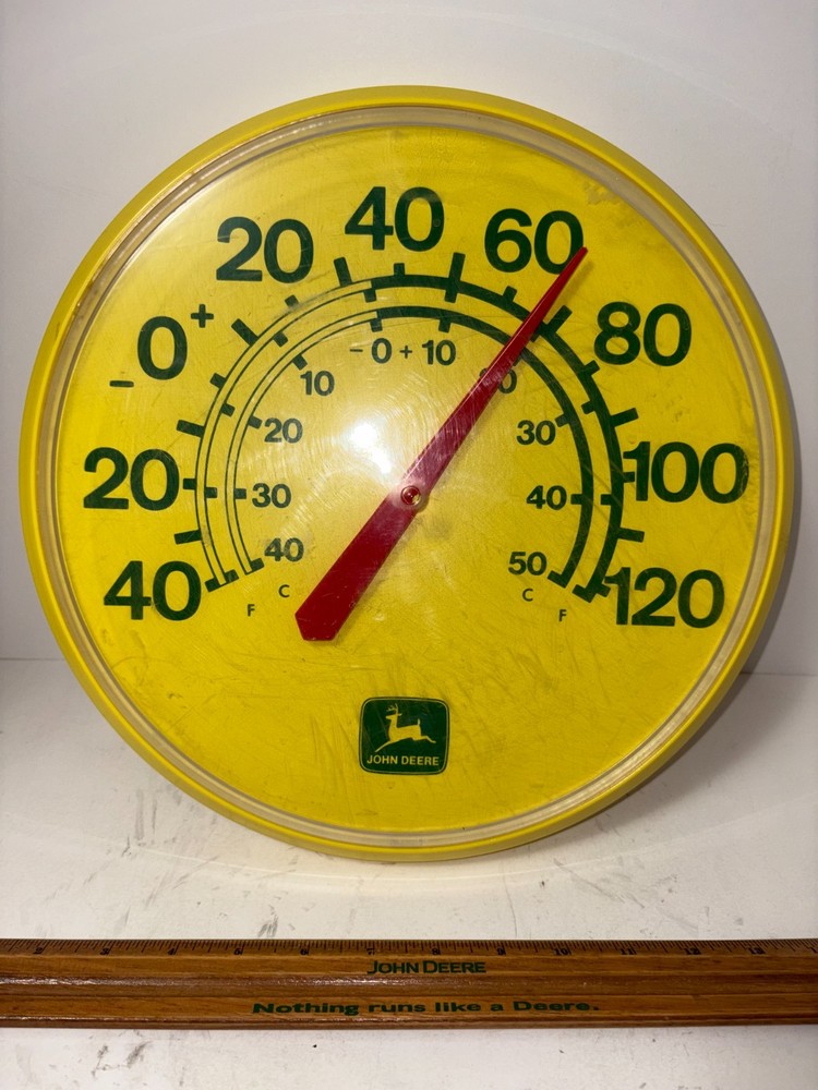 John Deere Thermometer Vintage Original