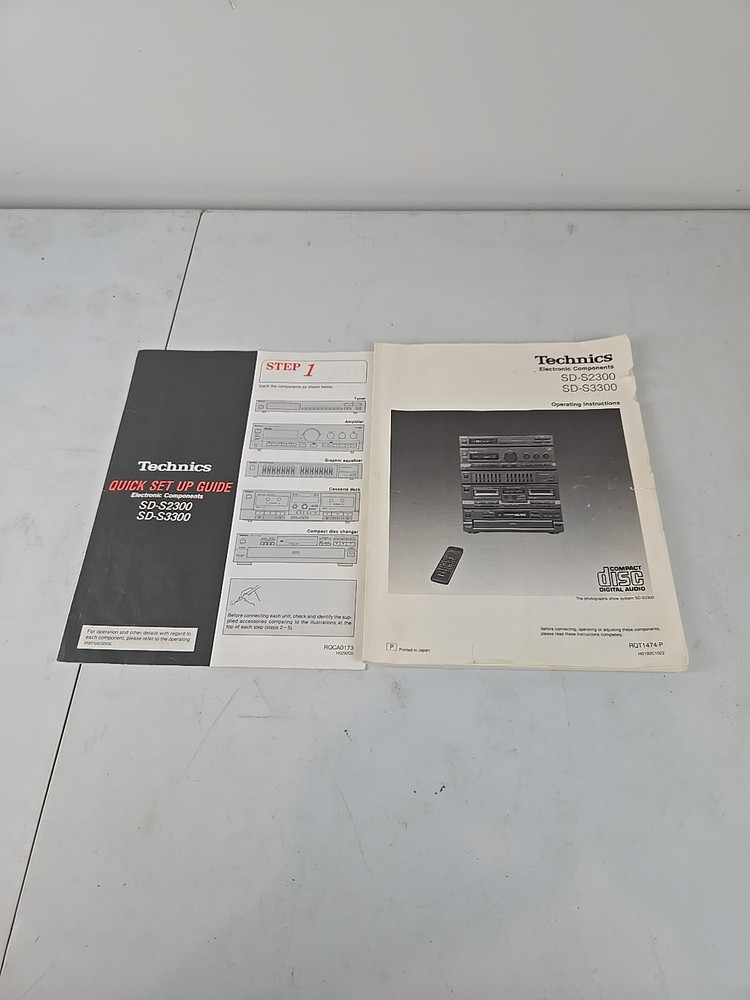 Technics SD-S2300 SD-S3300 Instructions Manual