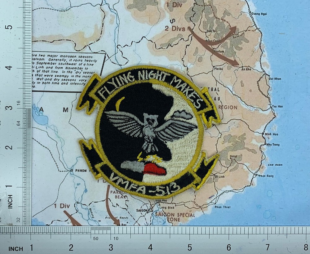Flying Nightmares , USMC PATCH , USMC VMFA -513 PATCH , s8