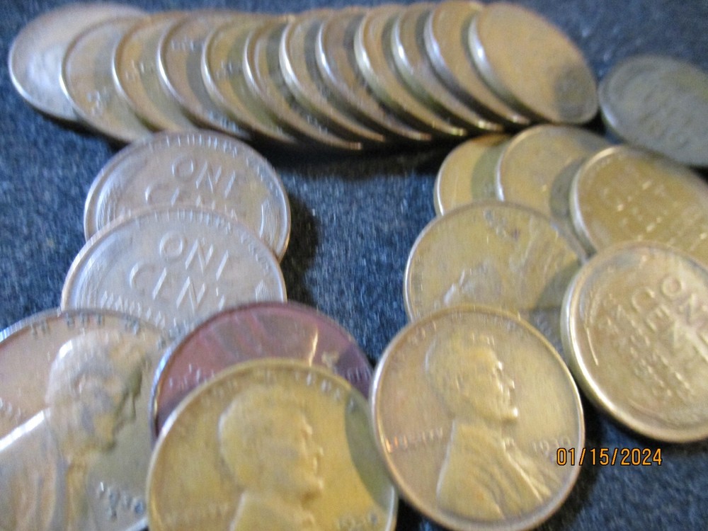 1930-D LINCOLN WHEAT CENT ROLL GOOD + AA1
