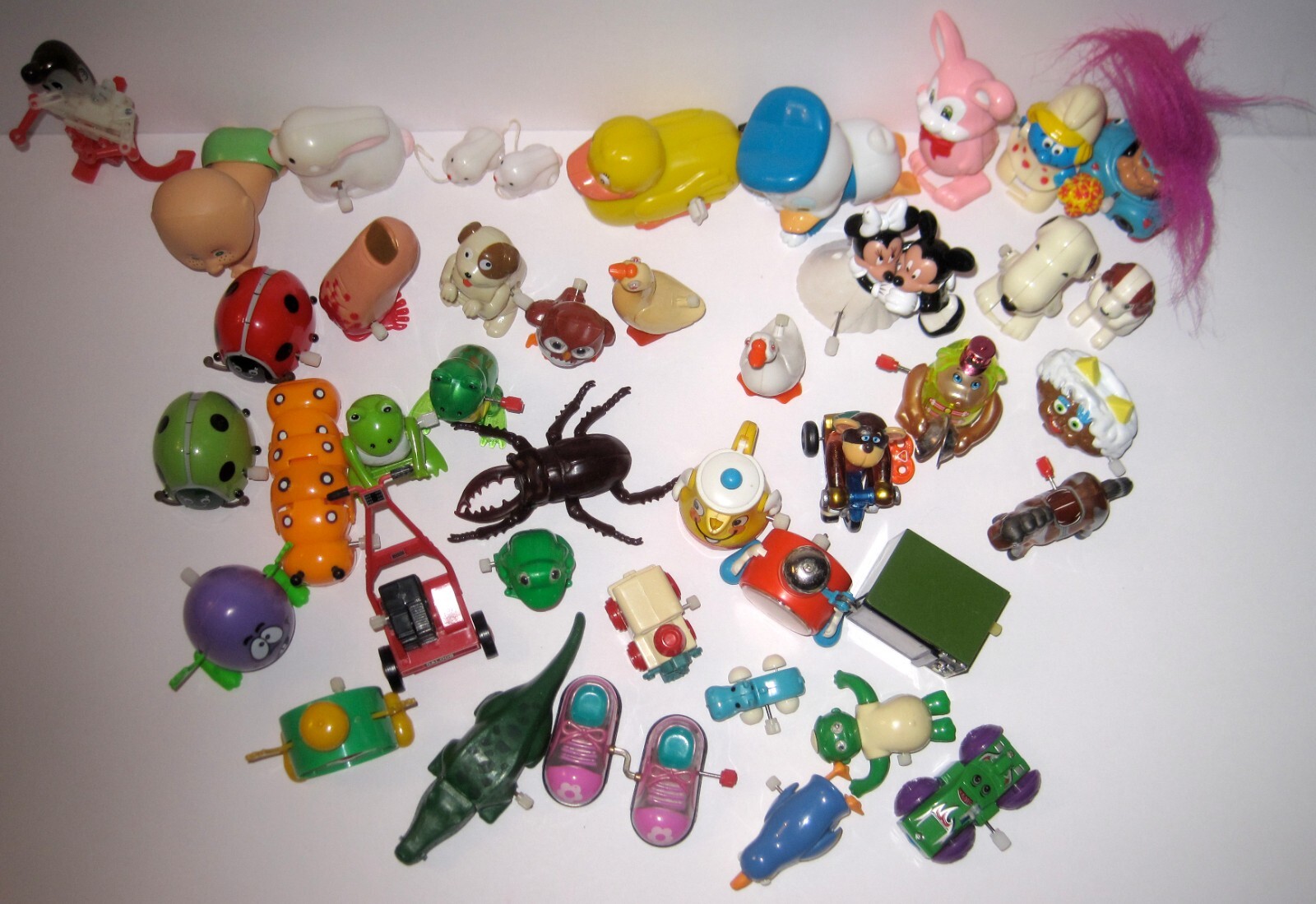 HUGE LOT Vintage Mini Wind-Up / Ramp Walker Toys Tomy Galoob Disney