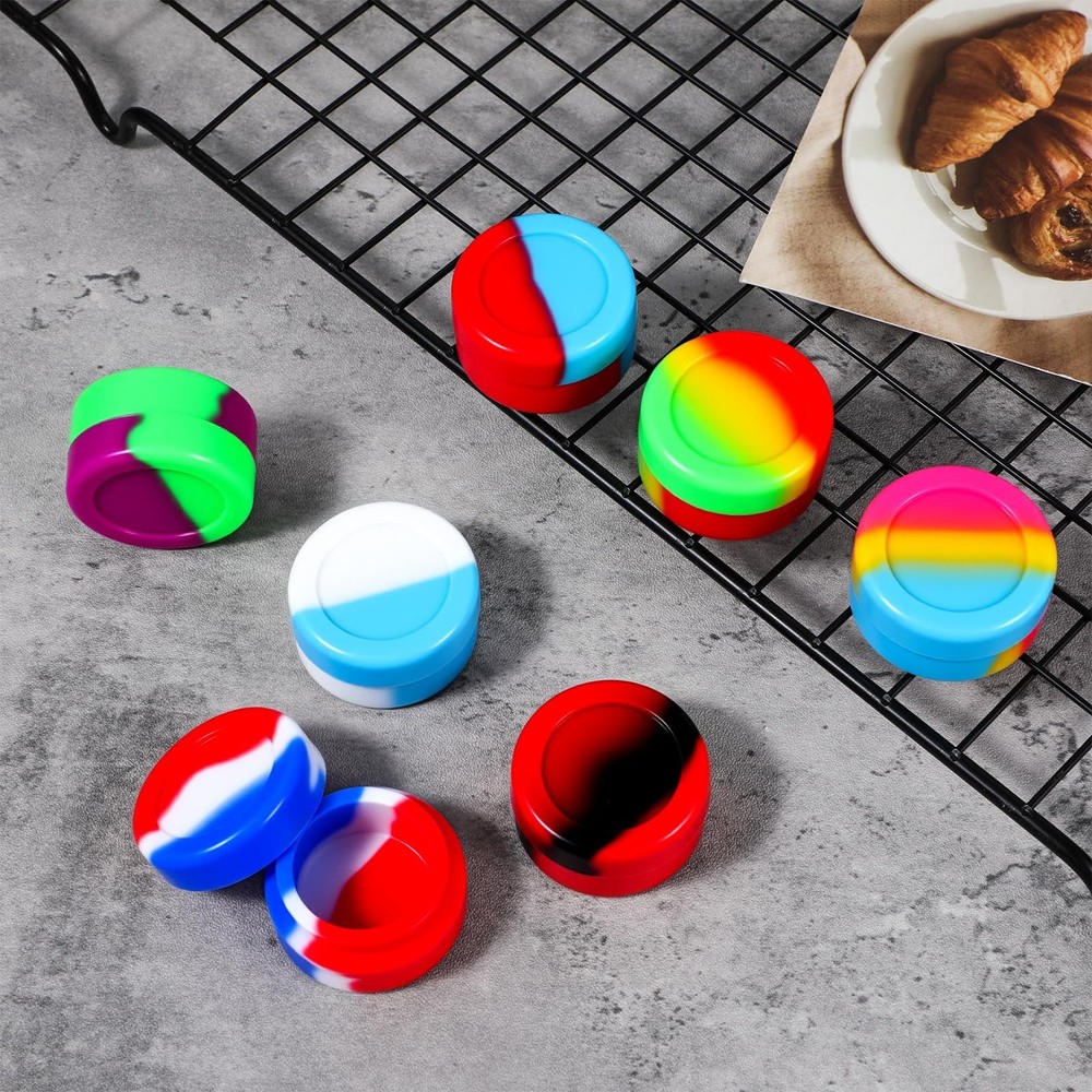 50 Pack 5ML Silicone Non-Stick Storage Jars for Multiple Uses