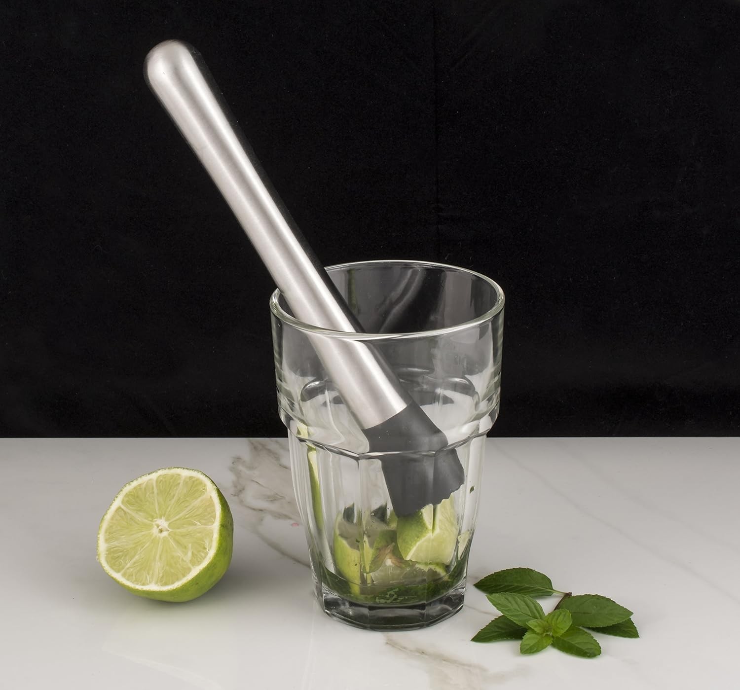 HIC Kitchen Bar Muddler, Stainless Steel, BPA Free Steel