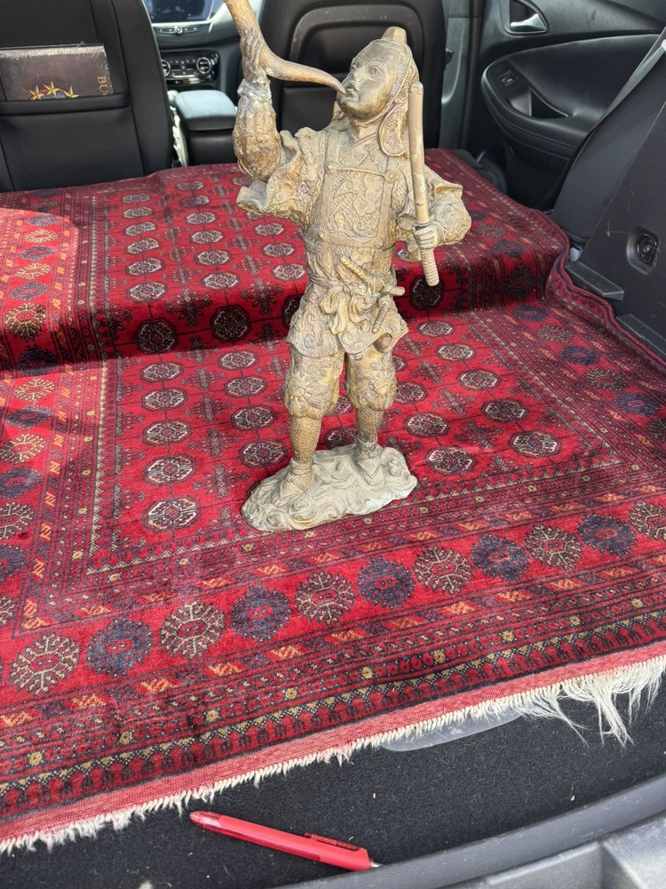 Japanese Samurai Bronze Table Statue (pre WW2) REVISED