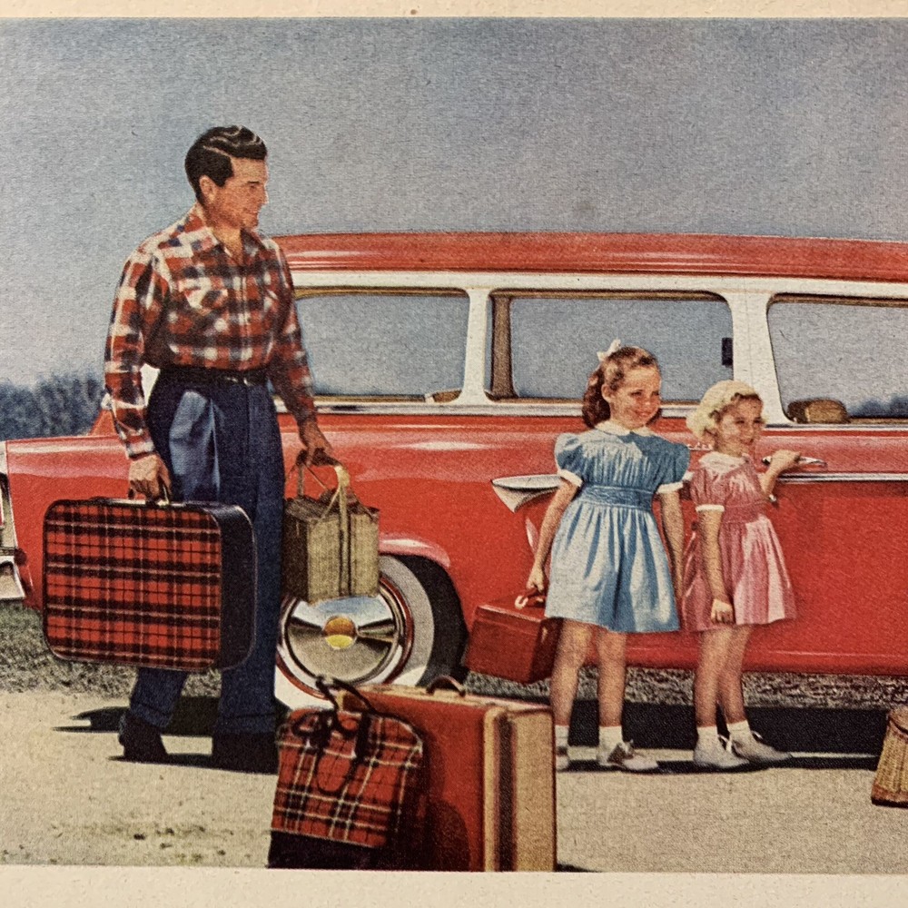 Vintage 1955 Studebaker station wagon advertisement￼