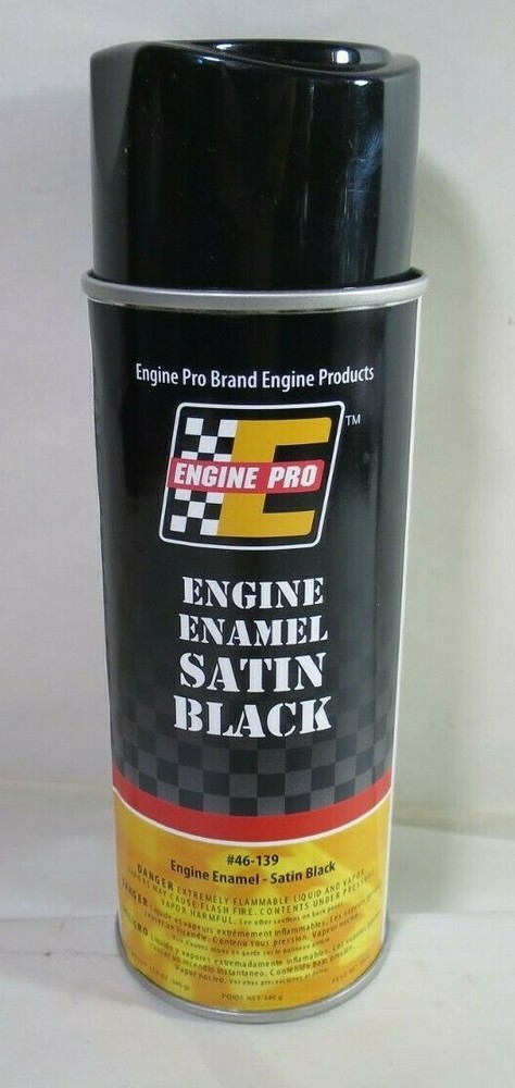 Engine Pro 46-139 Engine Enamel Paint Satin Black 12 Oz Can