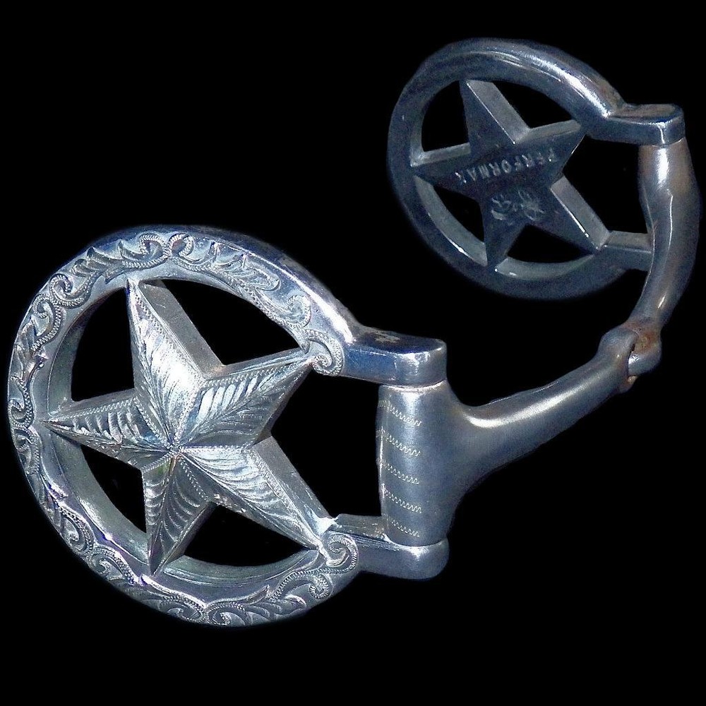 Les Vogt Performax Silver Lone Star Don Dodge Dee D Ring Smooth Show Snaffle Bit