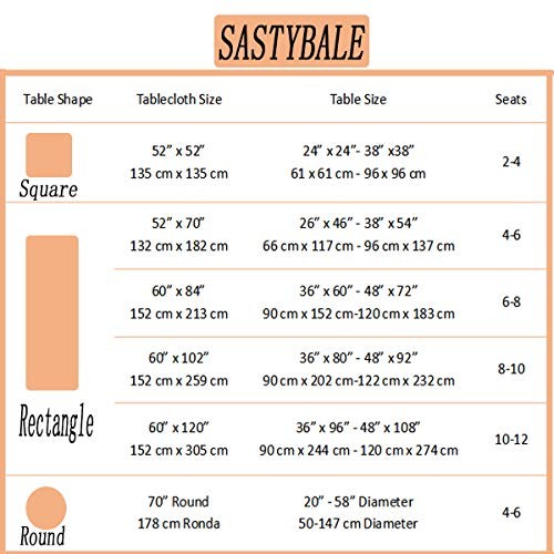 SASTYBALE Mantel rectangular de Pascua de 60 x 120" x 60" (Rectangular) Oscuro