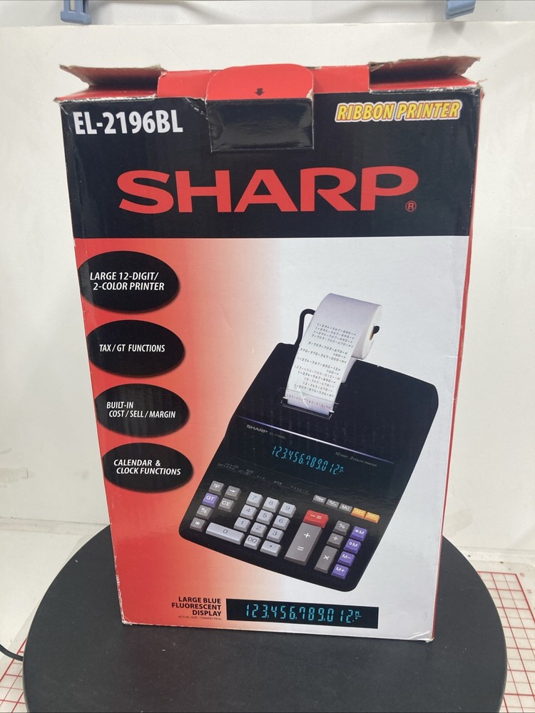 NEW Sharp EL2196BL Standard Function Calculator, Black Tested