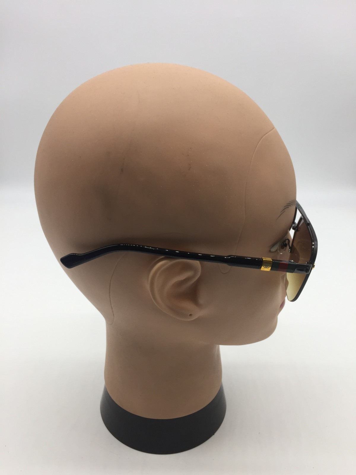 Gucci Gunmetal Designer Sunglasses Brown Lens
