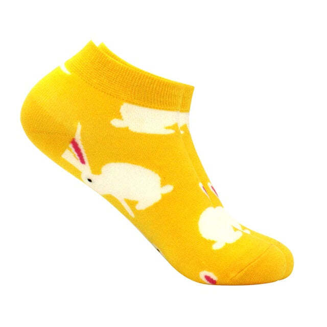 Yellow Bunny Socks (Adult Medium)