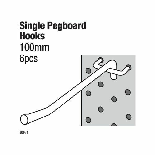Everhang 100mm Pegboard Hooks - 6 Pack