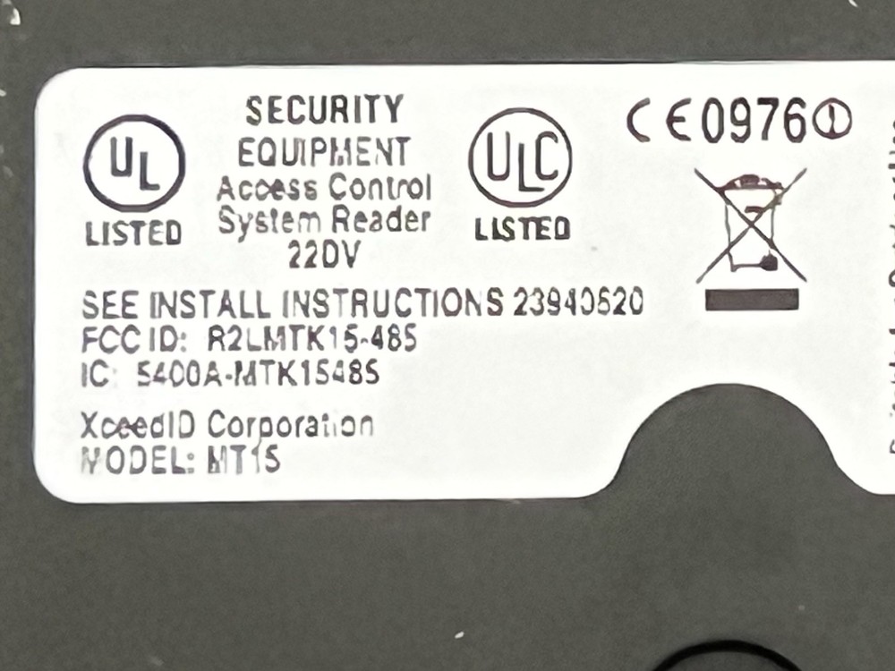 Lenel/Schlage MTK15-485 Multi-Technology Proximity Reader - Black