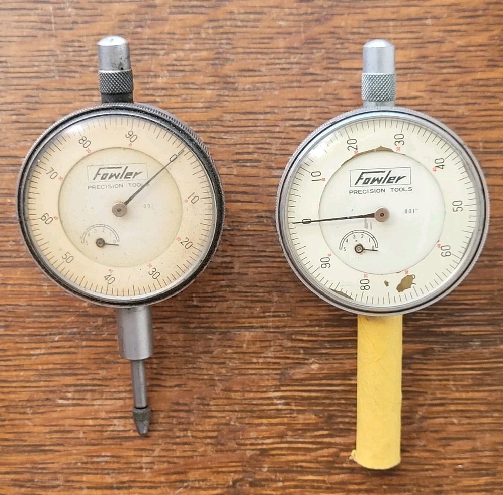 (2) Fowler Precision Tools Dial Indicators .001"  Machinist Tools
