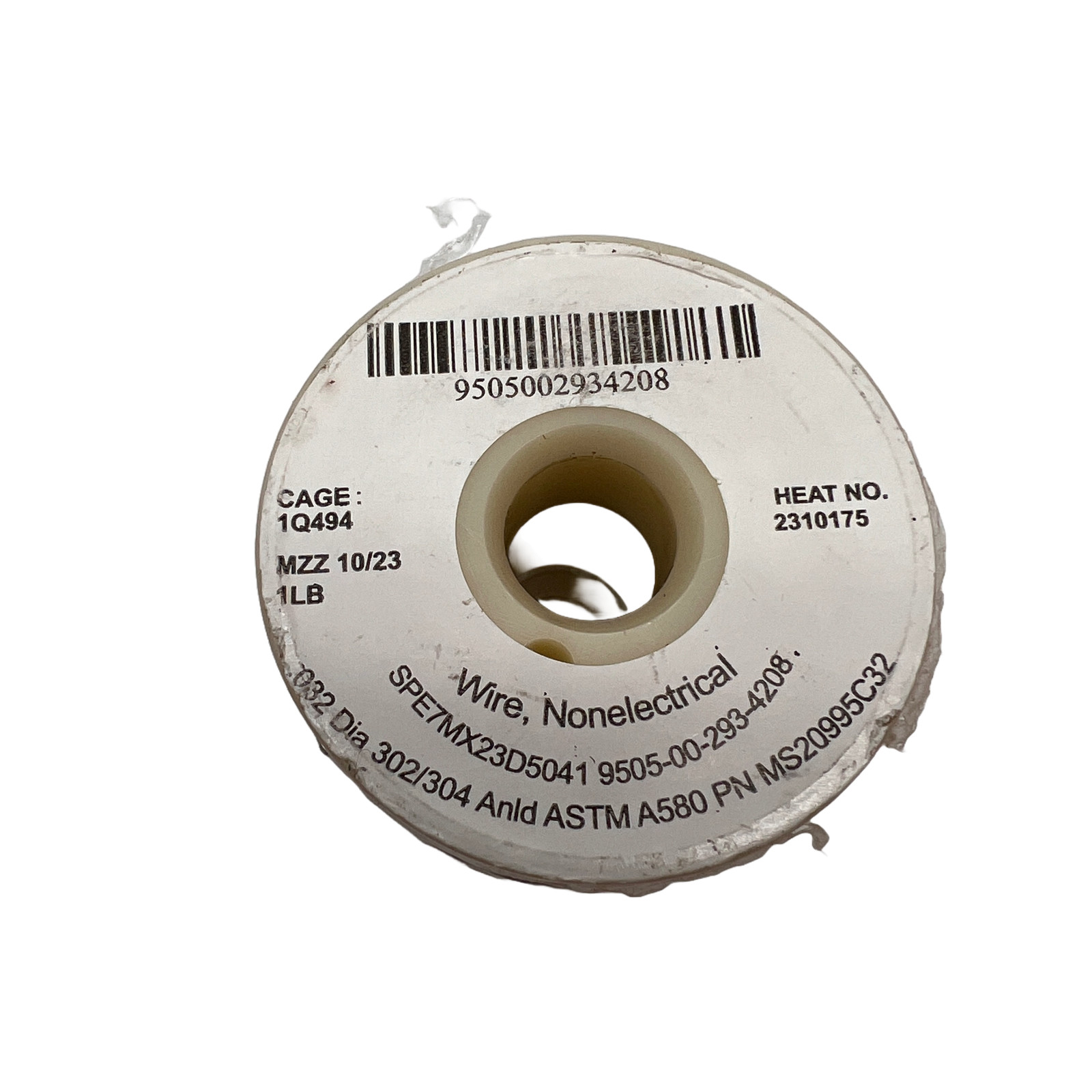 Stainless Steel Aviation Lock Safety Wire .032" MS20995C32 1 LB Spool 302/304