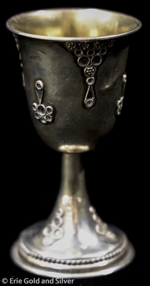 Bier Israel Sterling Silver Kiddush Cup