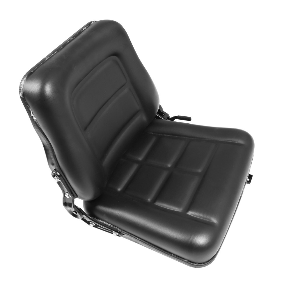 Black Tractor Excavator Seat Adjustable Angle Back With Slide