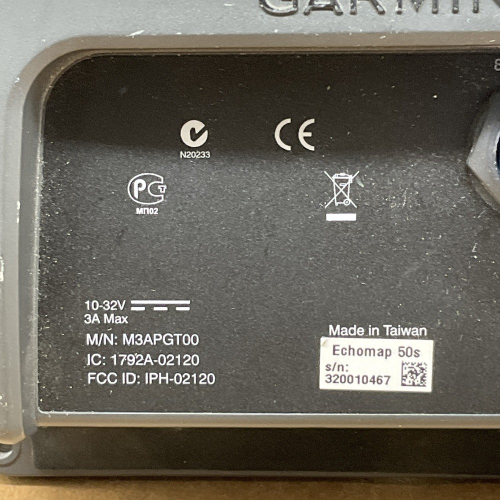 Garmin echoMAP 50s GPS Chartplotter Display For Parts, Not Working