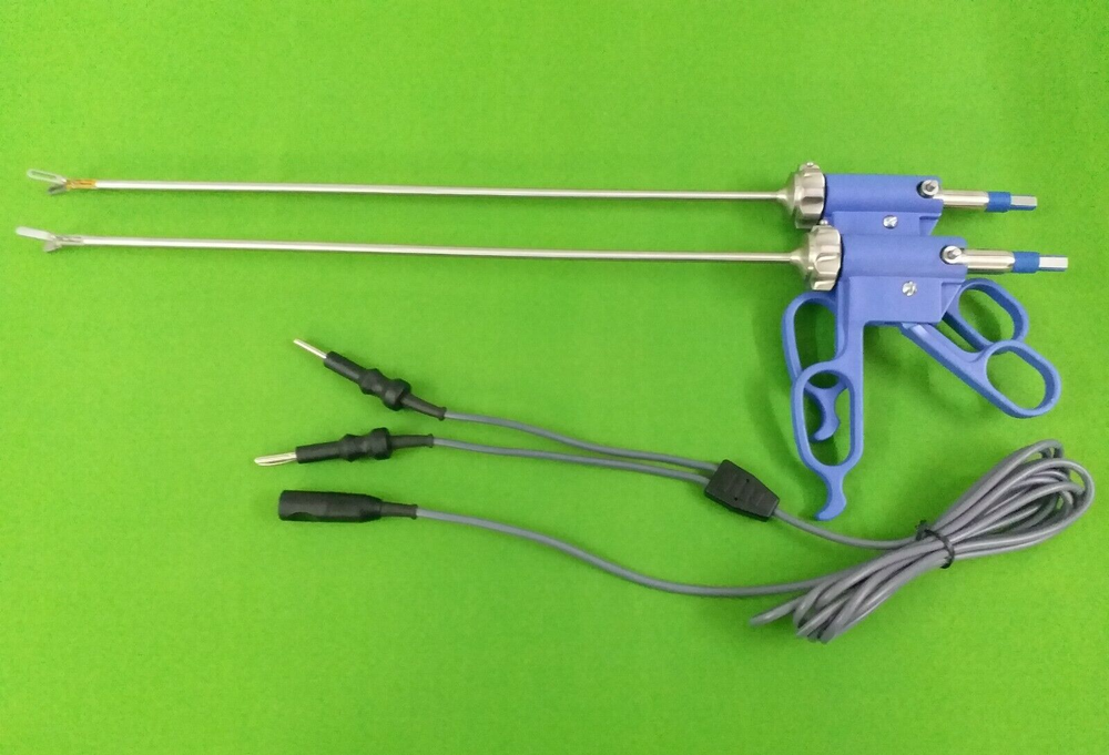 2 PC Bissinger Bipolar Forceps 5mmx330mm With Cable Laparoscopic instruments