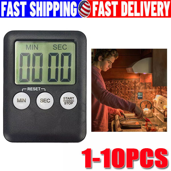 Large LCD Digital Kitchen Cooking Timer Count-Down Up Clock Loud Alarm Magnetic
