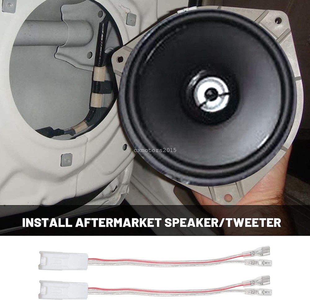 Upgrade 6.5" Front Door Speaker Bracket Wire Harness For Toyota Corolla 2019-23