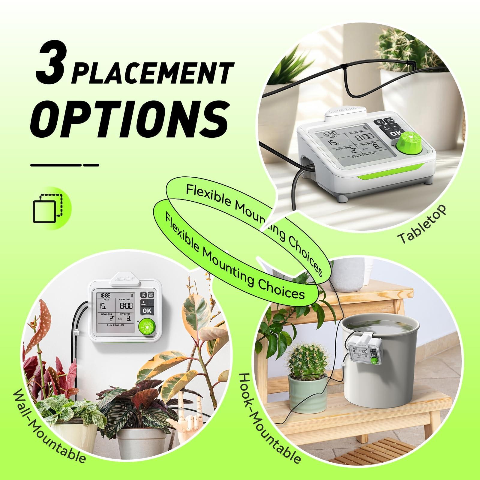 RAINPOINT Large Display Automatic Plant Watering for Up to 20 Indoor Pot Plants