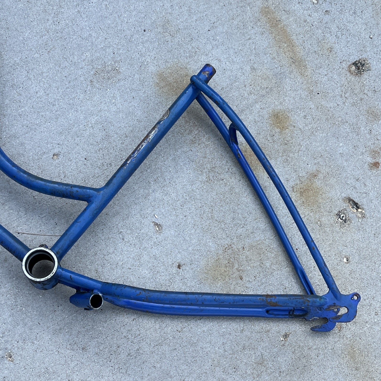 Vintage late 40s / 50s Blue Schwinn Ladies Chicago Built Frame Good Shape 18"