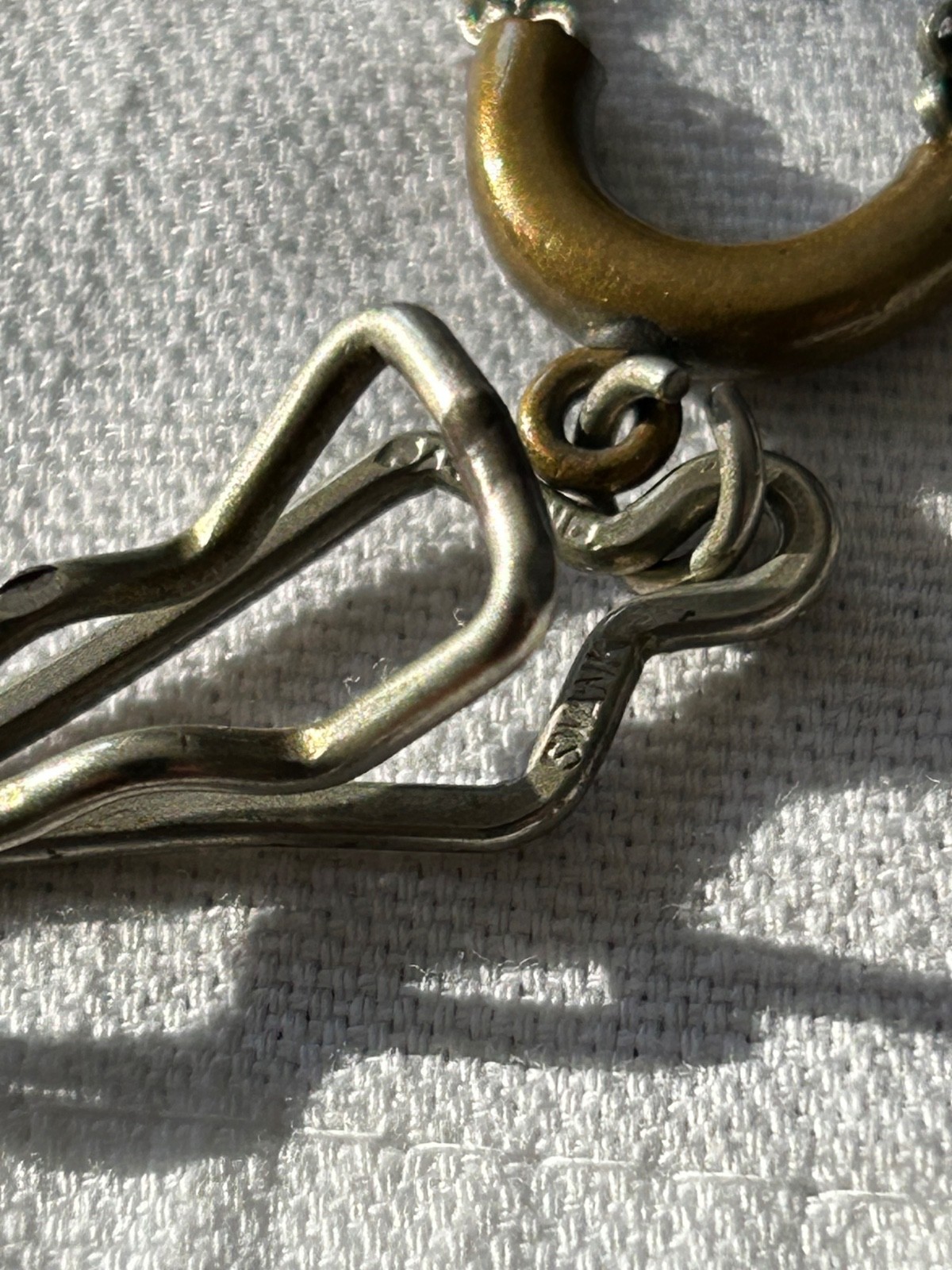 Vintage Signed SWANK Pocket Watch Chain with Slide