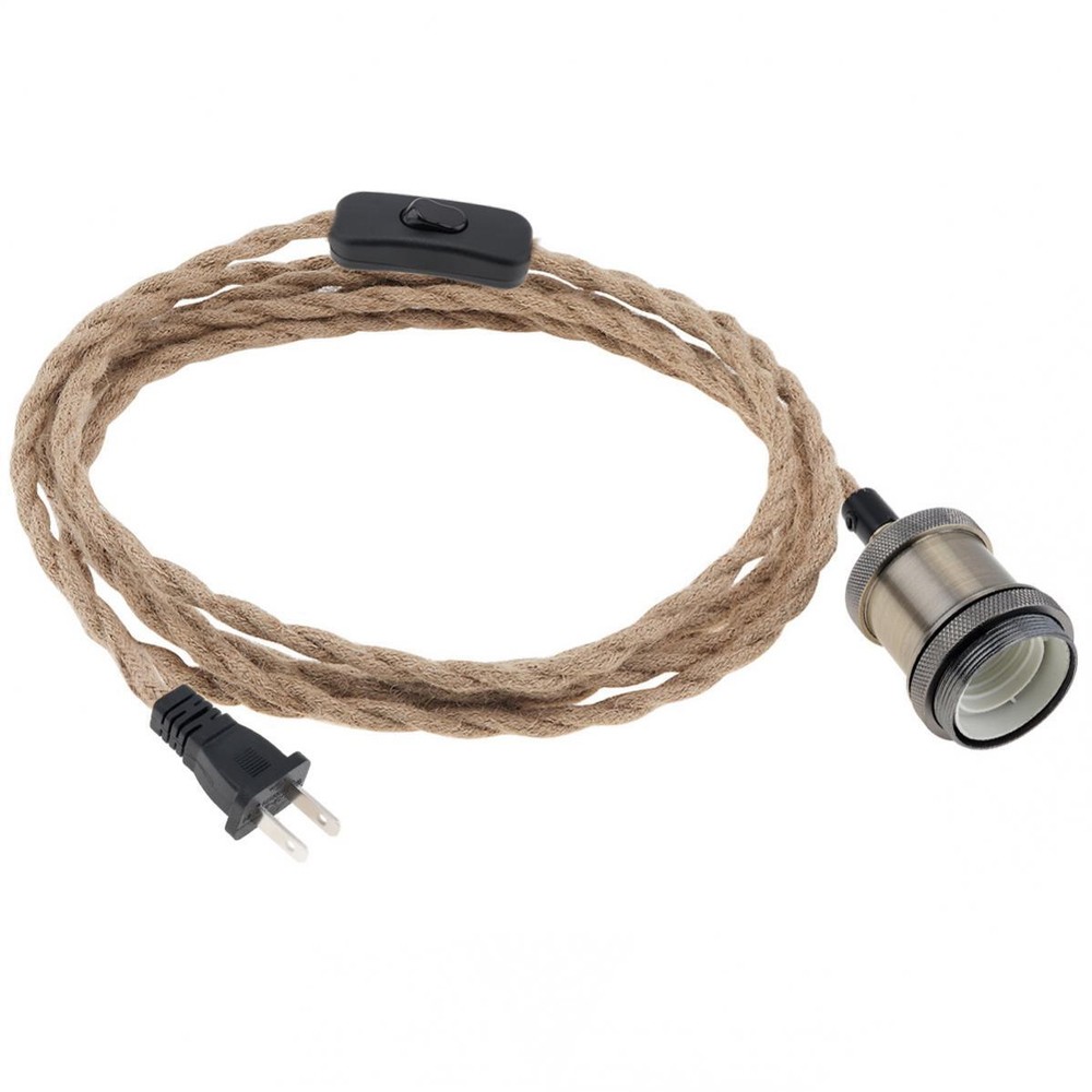 E26/E27 Pendant Light Cord Kit Farmhouse Style Lamp Socket with Switch