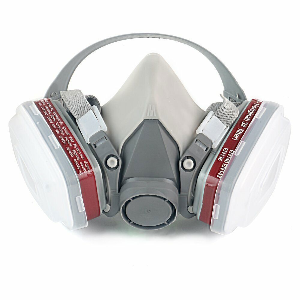 17 in1 Half Face Gas Mask Facepiece Spray Painting Respirator Safety Suit F 6200