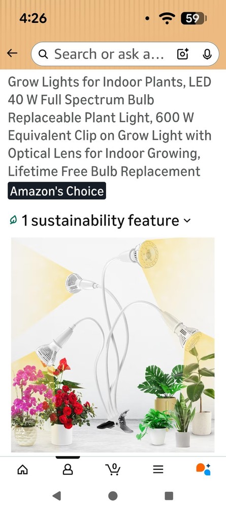 Clip On plant Grow Light