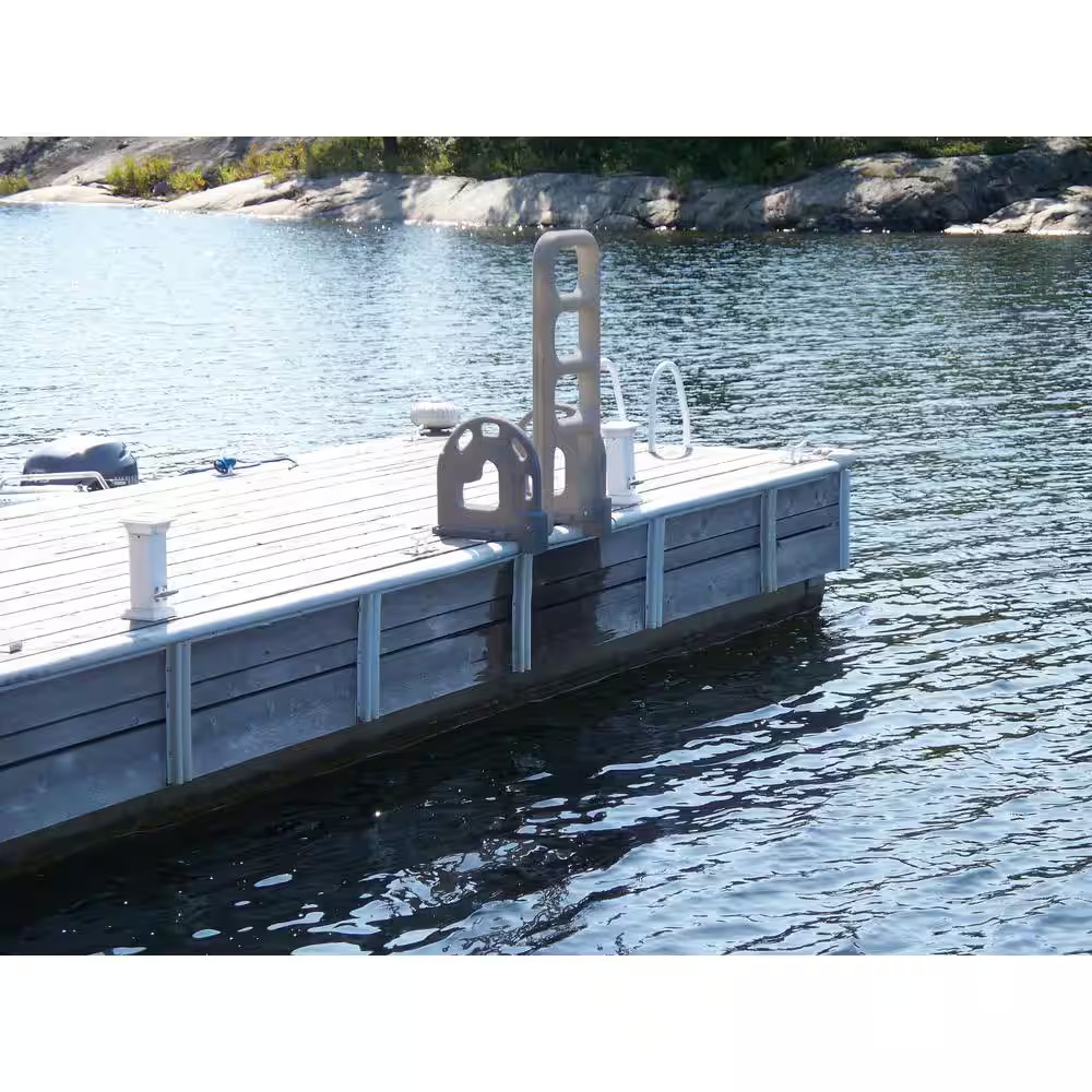 Dock Ladder 4 Step Wide Flip-Up Polyethylene Dock Ladder