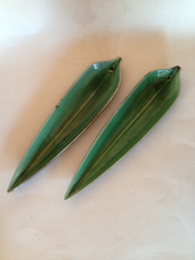 2 Porcelain Leaf Tray/dish. Olive dish Appetizer