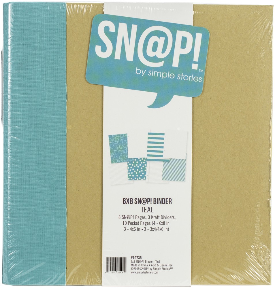 Simple Stories Sn@p! Binder 6"X8"-Teal