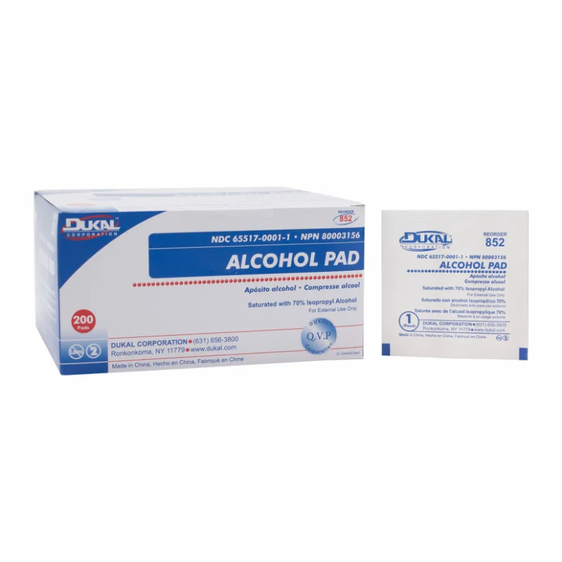 Dukal #852 Sterile Alcohol Prep Pads (Case)