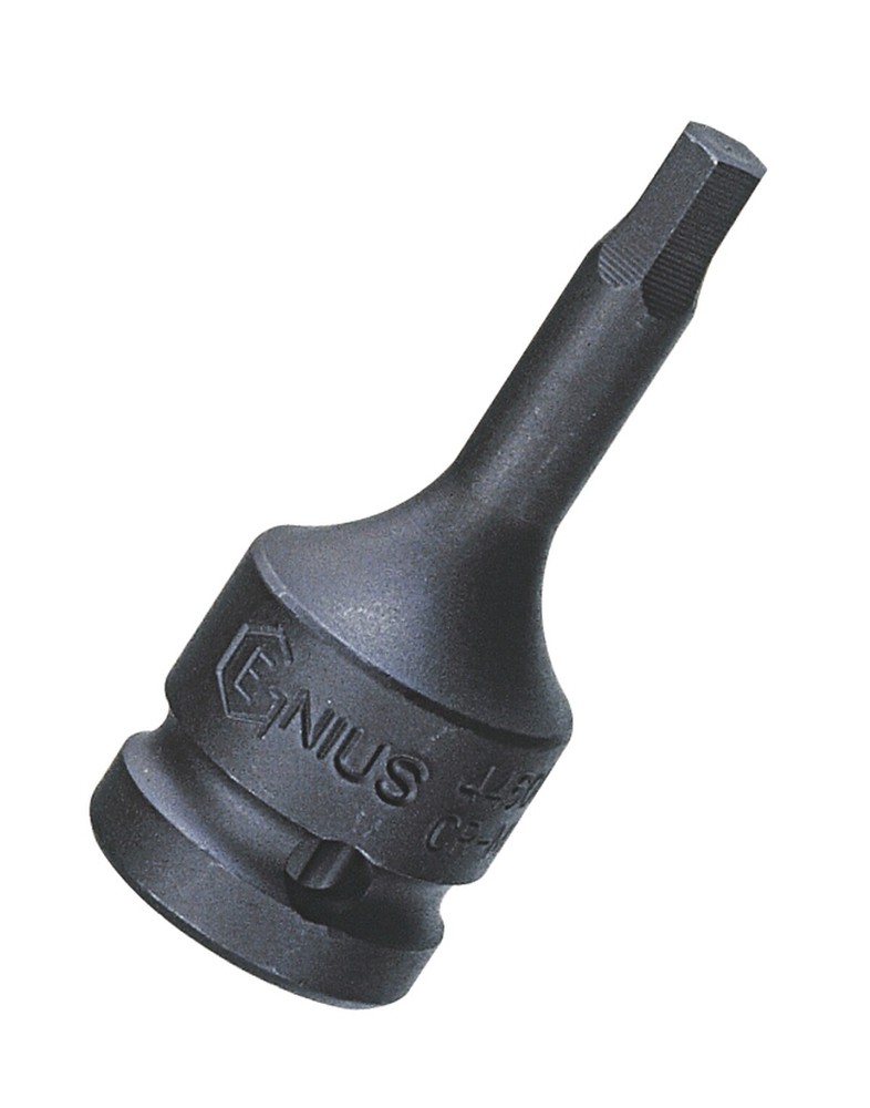 Genius Tools 1/2" Dr. 5mm Hex Impact Bit Socket, 60mmL (CR-Mo) - 446005