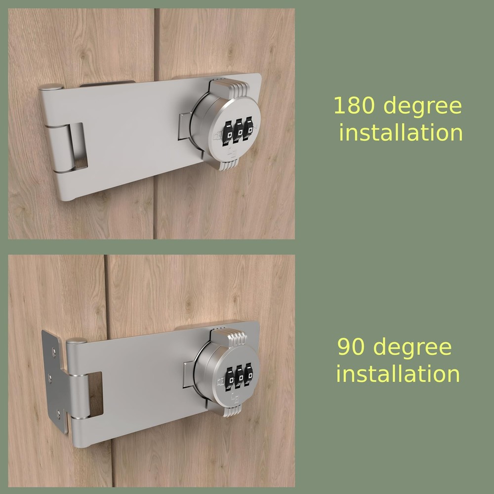 Keyless Combination Lock – 3-Digit Combination Lock for Cabinet Doors – Twist...