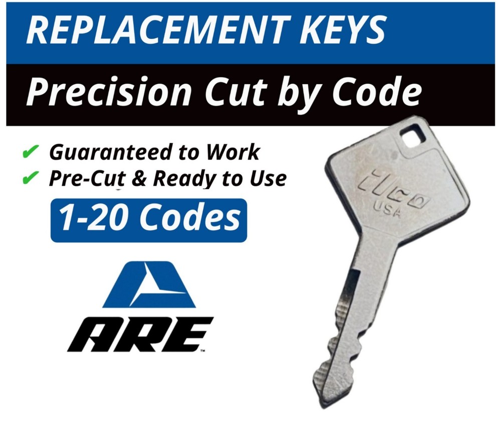 A.R.E. ARE Keys Truck Cap Replacement Key Cut to Code 1-20